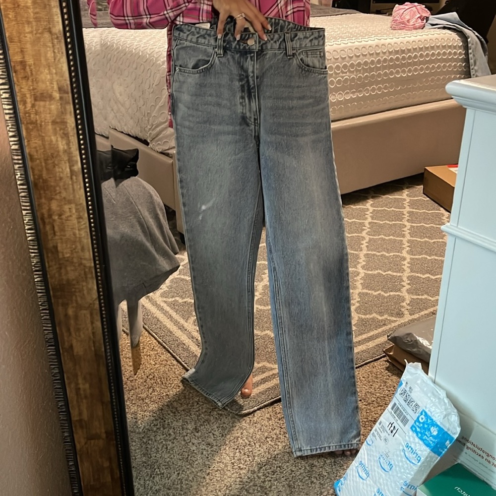 Blue denim straight jeans H&M